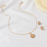 3pcs Snowflake Necklace Set With Rhinestones – Jewelry Gift Ideas — 2