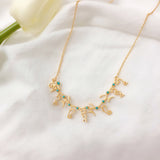Green Tara Mantra Pendant Necklace Clavicle Chain – Jewelry Gift Ideas — 1