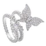 Micro-set Ring, Ring, Adjustable Ring, Butterfly – Stylish Gifts — 14