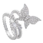 Micro-set Ring, Ring, Adjustable Ring, Butterfly – Stylish Gifts — 14