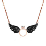 Angel Wings Diamond Crystal Necklace – Jewelry Gift Ideas — 5