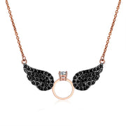 Angel Wings Diamond Crystal Necklace – Jewelry Gift Ideas — 5