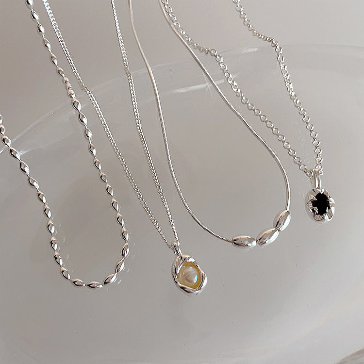 Irregular Zircon Pearl Metal Pendant For Women – Jewelry Gift Ideas — 1