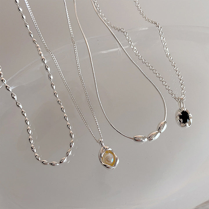 Irregular Zircon Pearl Metal Pendant For Women – Jewelry Gift Ideas — 1