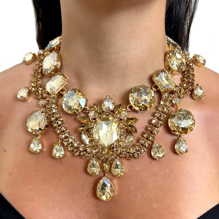 Women's Exaggerated Citrine Necklace – Jewelry Gift Ideas — 1