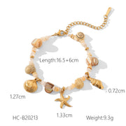 Stainless Steel Conch Starfish Shell Bracelet – Jewelry Gift Ideas — 2