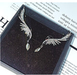 Earrings 925 Silver Needle Angel Wings Water Drop – Birthday Gifts — 3