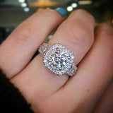 Style Diamond-Encrusted Square Zircon Ring With Topaz – Stylish Gifts — 5