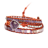 Vintage Amethyst Bracelet Beaded Bracelet Woven – Jewelry Gift Ideas — 3