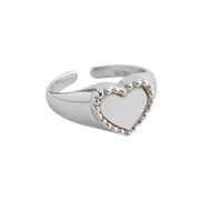 Temperament Shell Love Ring Female 925 Silver – Gifts for Her — 1