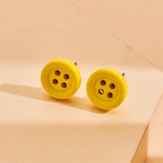 Personality Round Acrylic Stud Earrings Button – Jewelry Gift Ideas — 8