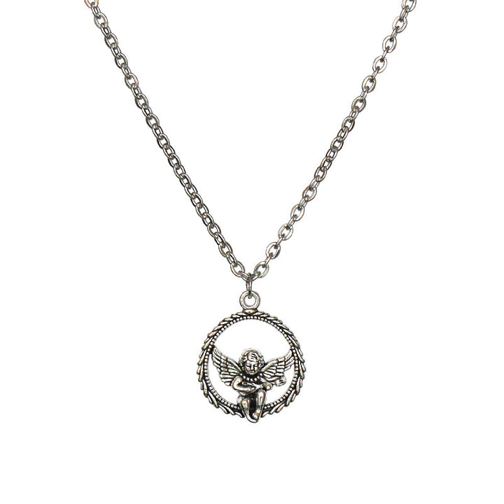 Style Angel Cupid Titanium Steel Necklace – Jewelry Gift Ideas — 1
