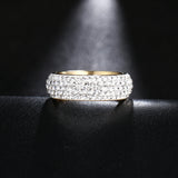 Five-row diamond ring with diamonds in titanium – Meaningful Gifts — 2