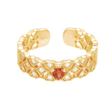Pomegranate Light Luxury Wide Ring – Small Gift Ideas — 2