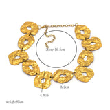 Irregular shape gold necklace – Jewelry Gift Ideas — 6