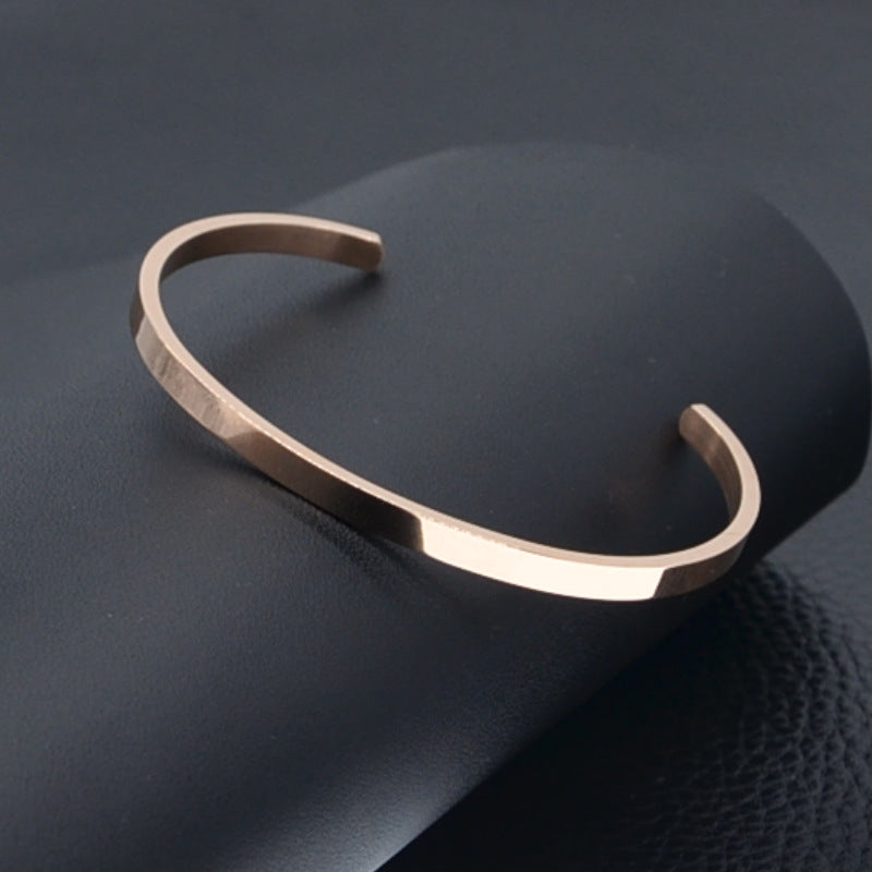 Fashion Pure Color C-type Titanium Steel Bracelet – Stylish Gifts — 1