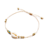 Creative Simple Retro Shell Woven Rice Bead Anklet – Meaningful Gifts — 3
