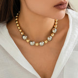 Exaggerated Punk Contrast Color Beaded Necklace – Jewelry Gift Ideas — 2