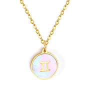 Fashion 12 Constellations White Shell Pendant – Jewelry Gift Ideas — 9