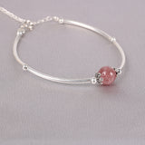 Bracelet Female Pink Crystal Transfer Beads – Jewelry Gift Ideas — 1