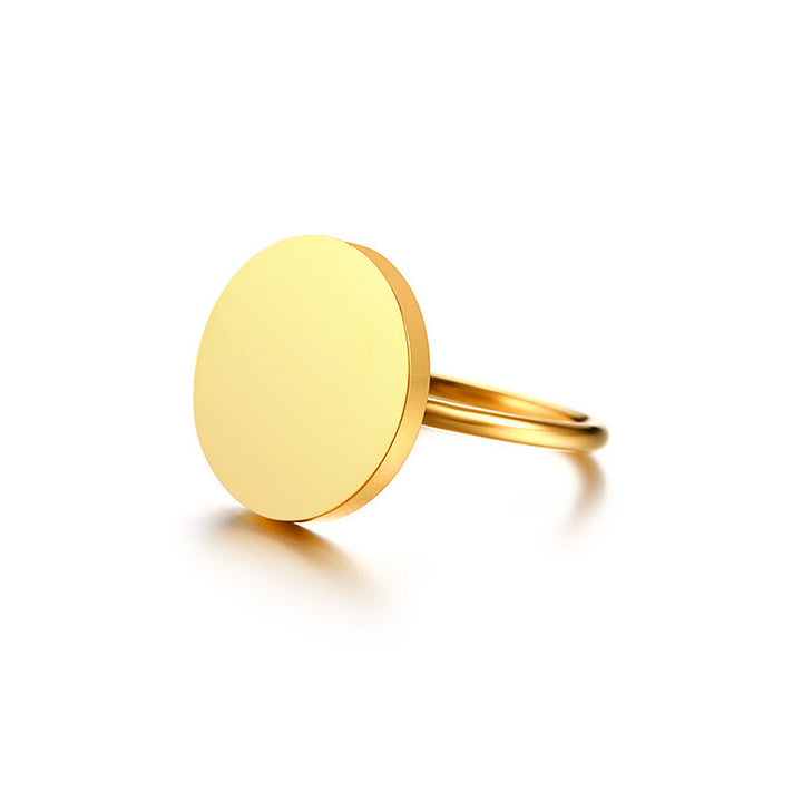 Stainless steel round ladies ring – Everyday Gifts — 1