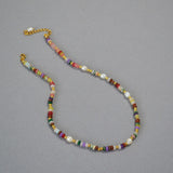 Natural Colored Stone Beaded Necklace – Jewelry Gift Ideas — 2