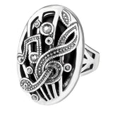 Hollow Carved Music Symbol Retro Ring – Creative Gifts — 8
