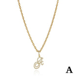 26 Letter Necklace Inset Zircon 18k Gold Necklace – Jewelry Gift Ideas — 11