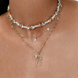 Niche Bone Chain Bow Zircon Sweet Necklace – Jewelry Gift Ideas — 1