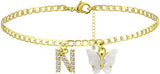 Butterfly Letter Feet Chain Fashion Inlaid Diamond – Stylish Gifts — 17