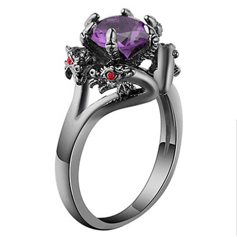Color Zircon Black Gold Faucet Ring Women's Ring – Jewelry Gift Ideas — 1