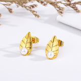Leaf-shapepd Stud Earrings Ornament – Small Gift Ideas — 12