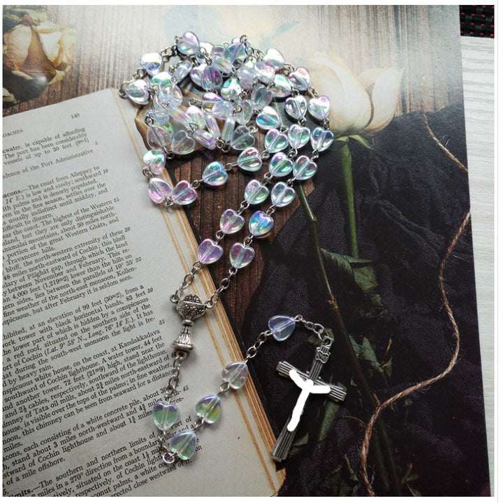 Korean Version Dual Color Plated Cross Necklace – Jewelry Gift Ideas — 1