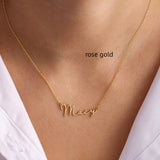 Stainless Steel Signature Nameplate Necklace – Jewelry Gift Ideas — 6