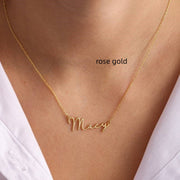 Stainless Steel Signature Nameplate Necklace – Jewelry Gift Ideas — 6