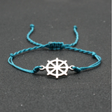 Stainless Steel Rudder Bracelet Hand Braided Rope – Jewelry Gift Ideas — 6