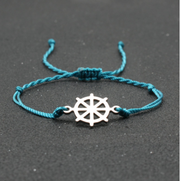 Stainless Steel Rudder Bracelet Hand Braided Rope – Jewelry Gift Ideas — 6