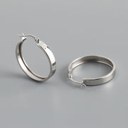 Women's Fashion Wide Flat Round S925 Earrings – Stylish Gifts — 5