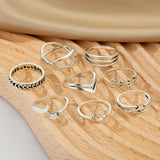 Vintage Hollow Star And Moon Olive Branch Ring – Holiday Gift Ideas — 4