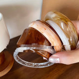 Irregular Wide-brimmed Acrylic Acetate Bracelet – Jewelry Gift Ideas — 5