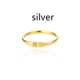 Stainless Steel Gold 26 Alphabet Ring – Stylish Gifts — 11