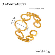 Simple Hollow-out Line Stitching Titanium Steel – Holiday Gift Ideas — 17