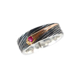 Handmade Thai Silver Meteor Ring Male Diamond Gold – Gifts for Him — 11