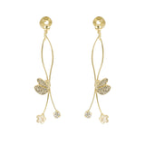 Elegant Butterfly Earrings Long Slimming Flower – Useful Gifts — 3