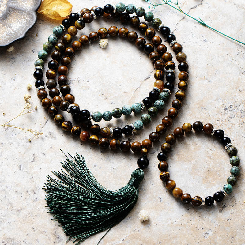 Vintage Ethnic Style Tigereye Turquoise Beaded – Jewelry Gift Ideas — 1