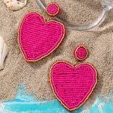 Fashion Valentine's Day Bead Doppel Herz Earrings – Stylish Gifts — 7