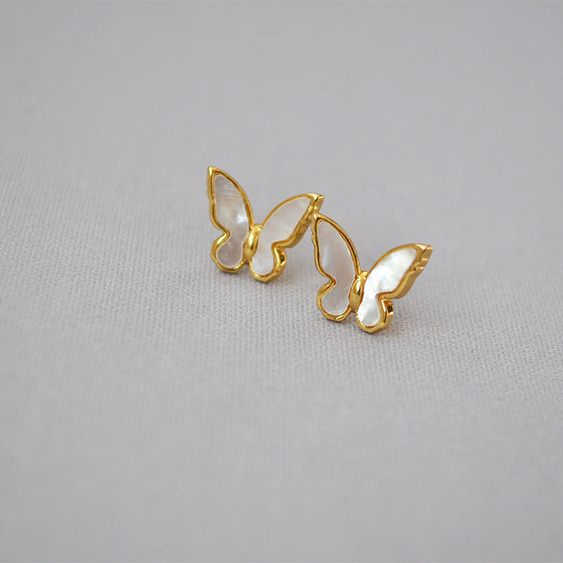 Shell mother butterfly earrings – Gifts for Her — 1