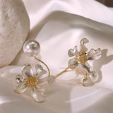 Female Asymmetric Delicate Flower Earrings – Gifts for Her — 2