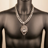 Men's Stainless Steel Lion Head Animal Pendant – Jewelry Gift Ideas — 4