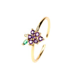 Cute Fruit Zircon Copper Ring Simple – Meaningful Gifts — 6